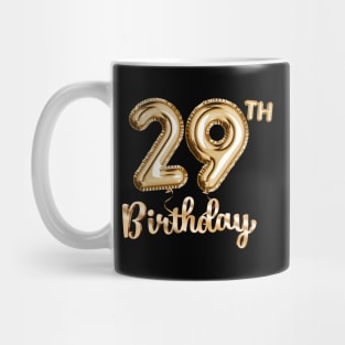 29th Birthday Gifts - Party Balloons Gold Mug